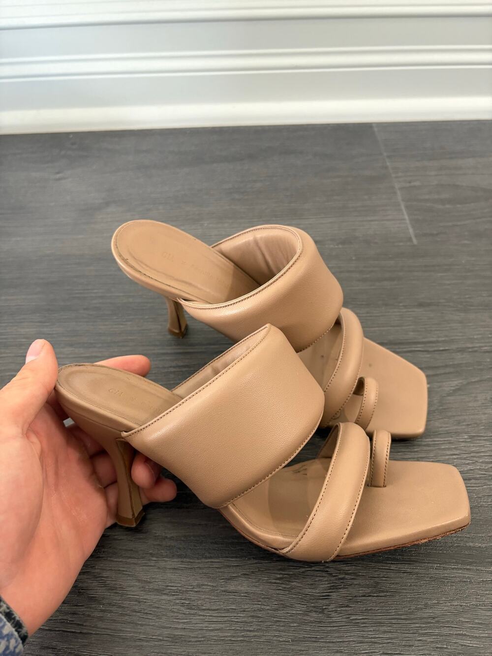gia Tan Leather Mules Size 37.5